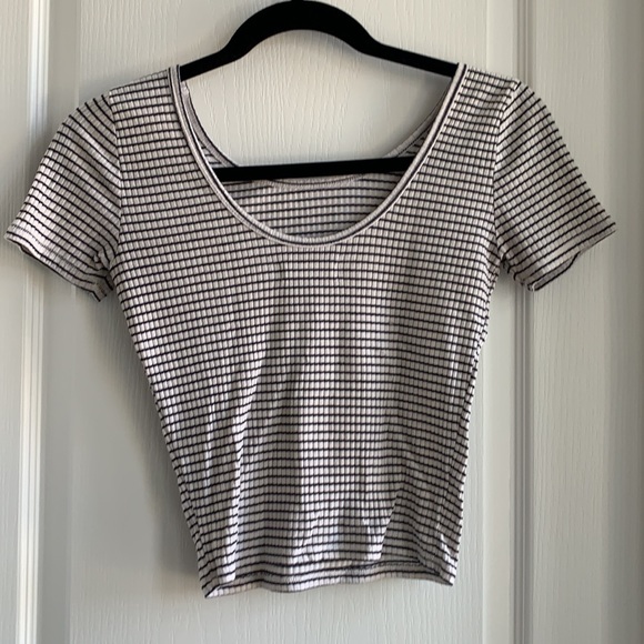 Stripes ribbed crop top - Picture 2 of 2